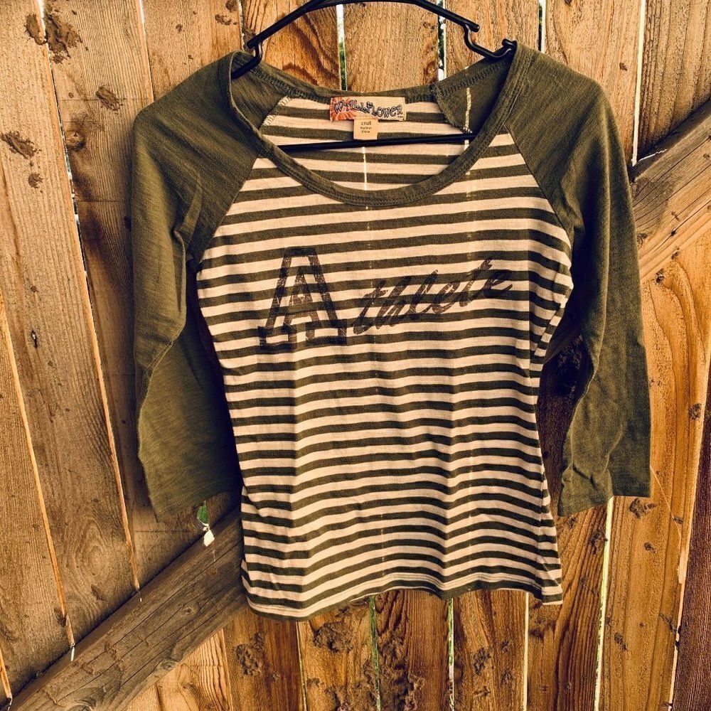 Wallflower striped mid sleeve T-shirt small
